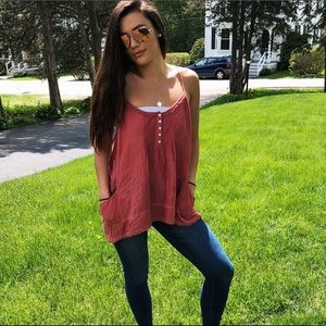 Maeve Tarim Swing Tank in Pink